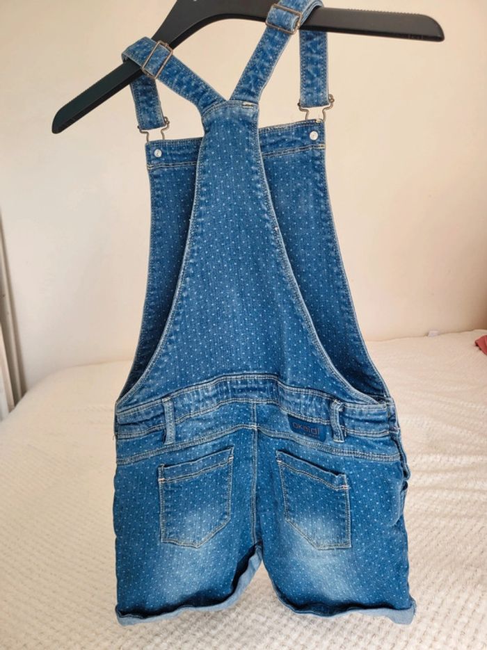 Salopette short jean okaidi 12 ans impeccable - photo numéro 3