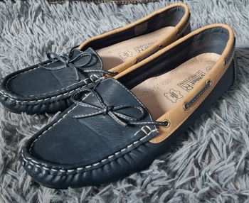 Mocassin marine cuir 40