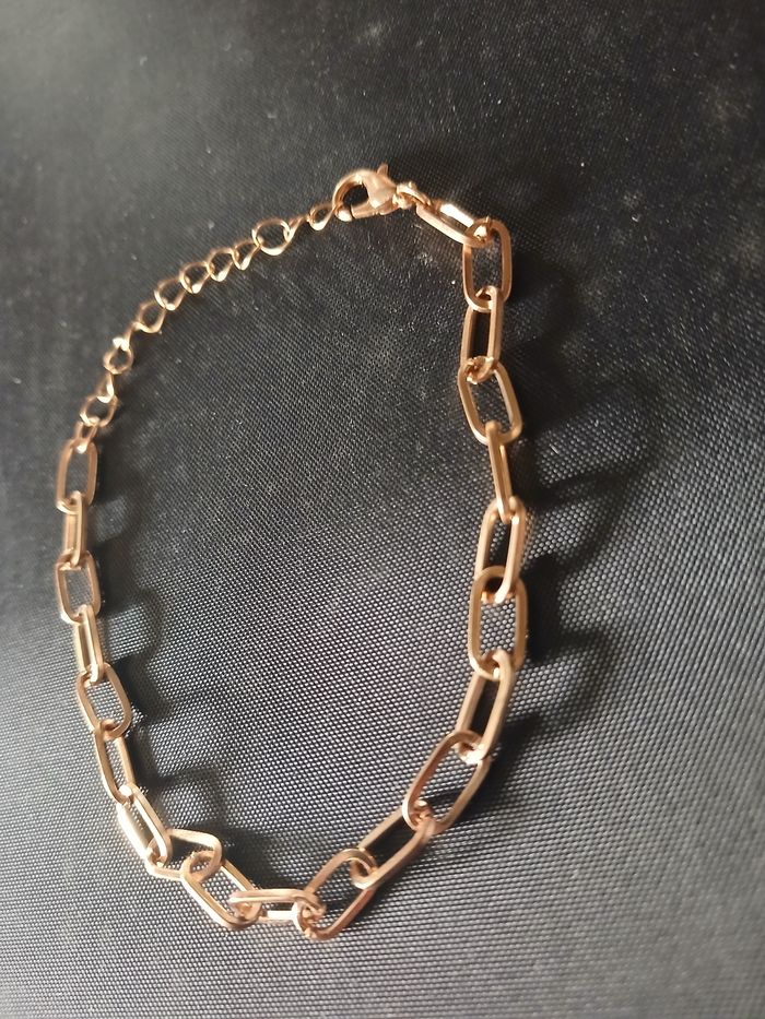 Bracelet doré avec mailles cheval - photo numéro 2