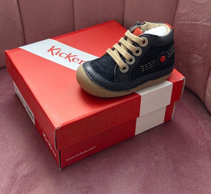 Bottines Kickers garçon en cuir marine 18 - photo numéro 10