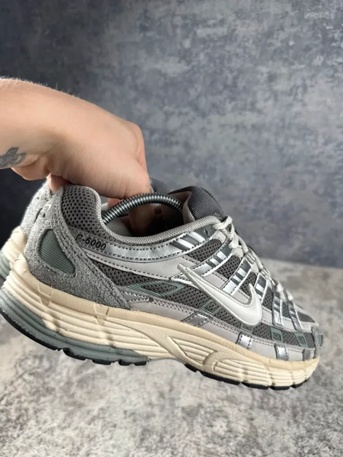 Nike P-6000 Running Flat Pewter - Grey & Green & Beige - photo numéro 16