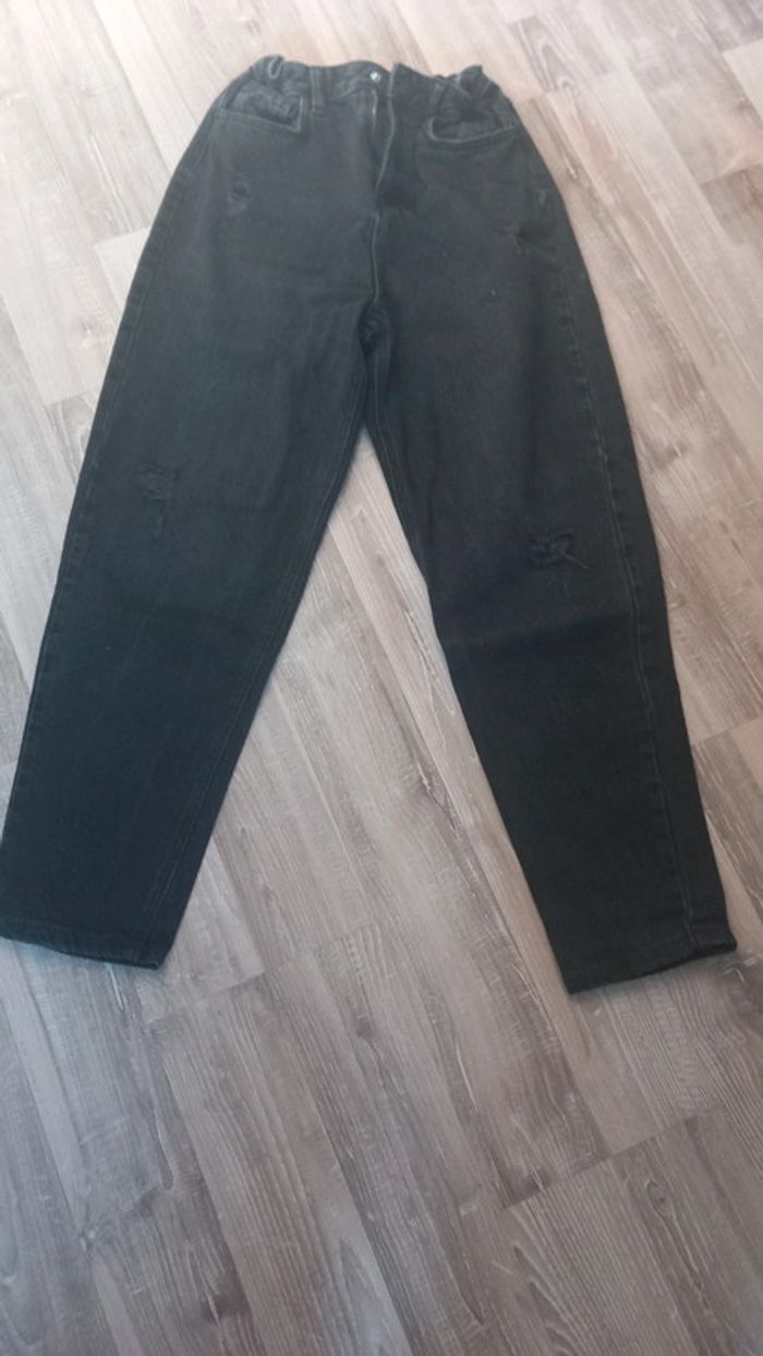 Jean noir fille mom 12 ans kiabi tbe