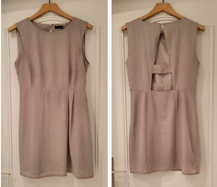Vero Moda Robe TFr40/TL-Beige/Ecru- Sans manche, Doublée avec Dos Fantaisie en TBE - photo numéro 4