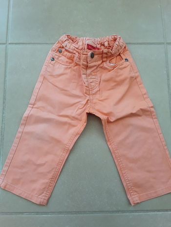 Pantalon été orange fille 18 mois TISSAIA