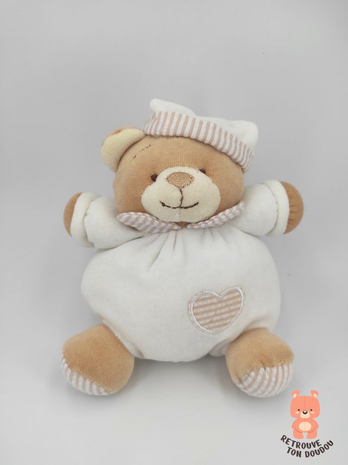 Doudou boule ours BM Ricami