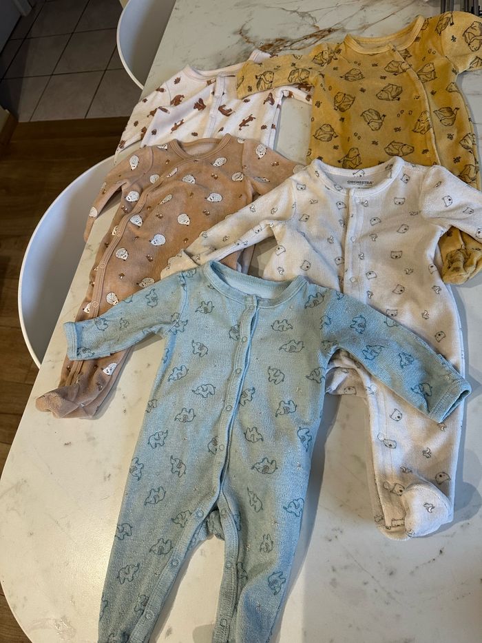 Lot de 5 pyjamas 3 mois - photo numéro 2