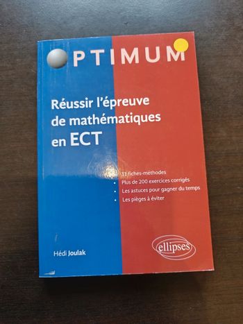 Livre RÉUSSIR L'ÉPREUVE DE MATHÉMATIQUES EN ECT