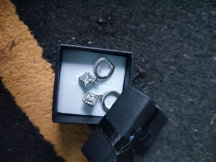 Jolie boucles d'oreilles pandora en argent - photo numéro 2