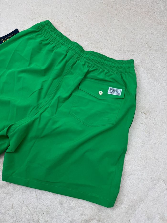 Short de Bain Ralph Lauren Vert Uni Neuf Taille M - photo numéro 6