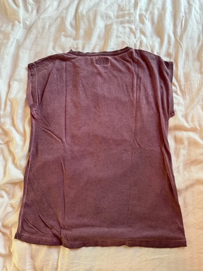 T-shirt sans manches taille 34/14 ans vieux rose - photo numéro 7
