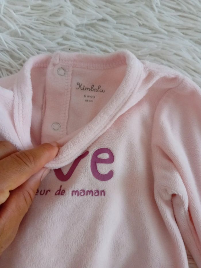 Pyjama velours 6mois 🌸🩷 - photo numéro 3