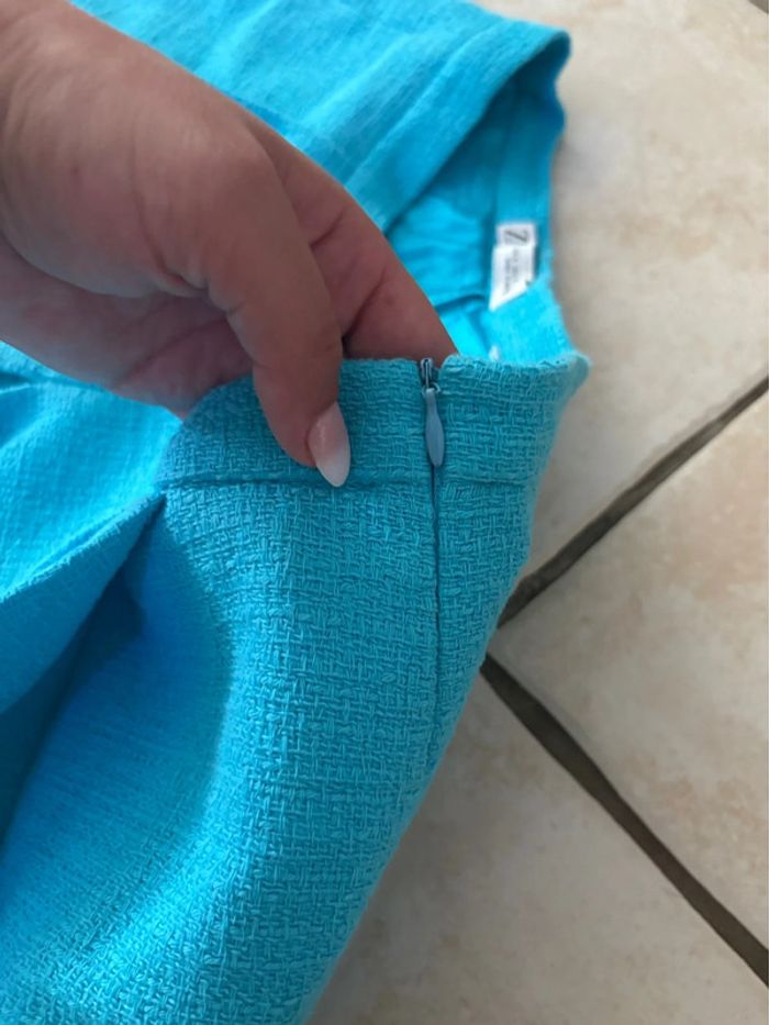 Jupe short Zara - bleu vif - en très bon état - taille S/36 - - photo numéro 5