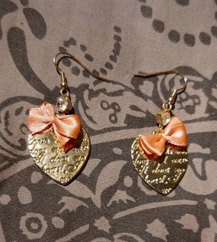 Boucles d'oreilles cœur doré