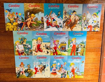 Lot de 13 albums bd livres Caroline vintage Pierre Probst Hachette Jeunesse