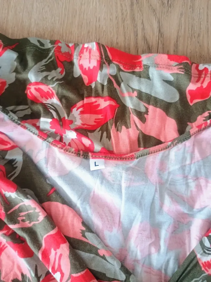 robe longue fleurie L - photo numéro 2