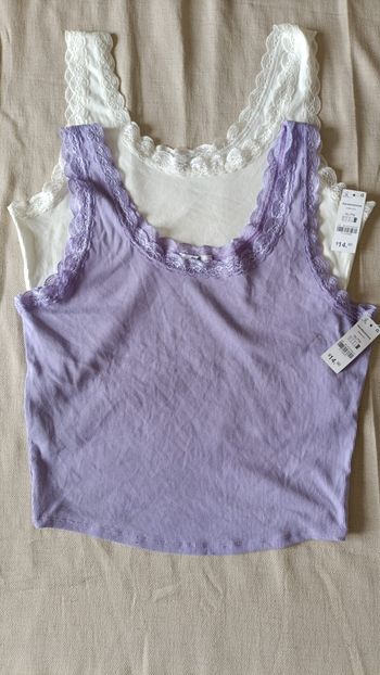 Lot de 2 tops dentelle – Taille XL – Neufs avec étiquette