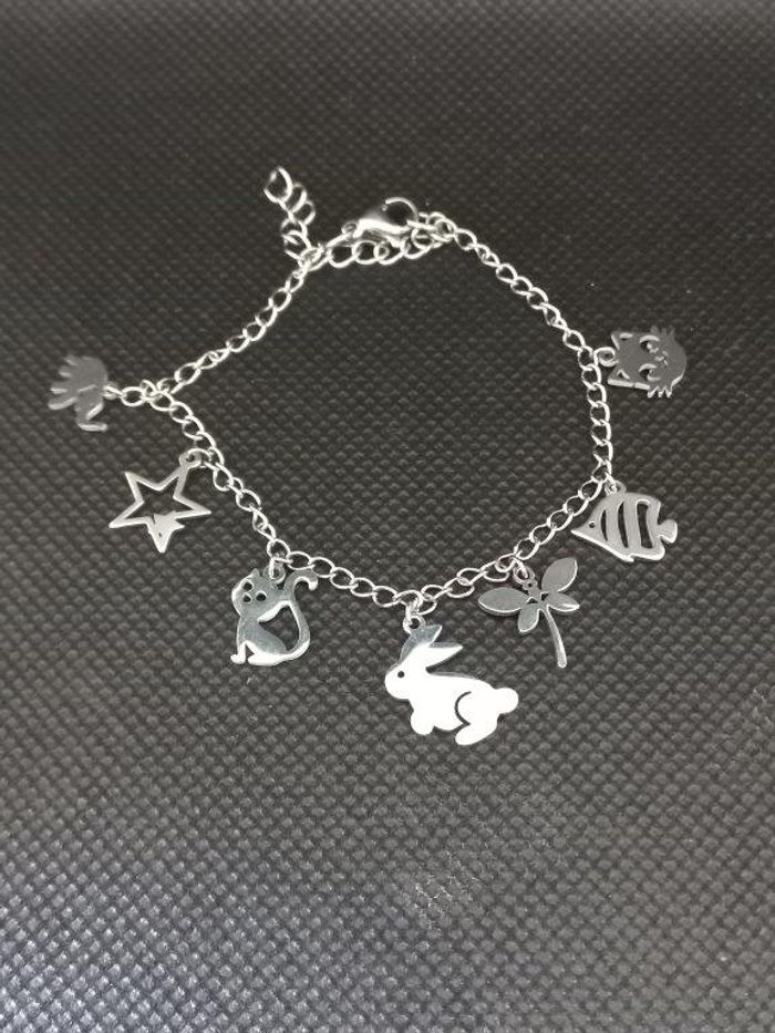 Bracelet argenté animaux - photo numéro 2