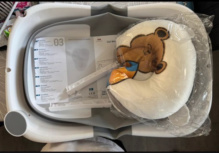 🛁 Baignoire pliable pour bébé avec coussin - photo numéro 2