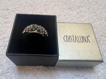 Bague en cristal cristaluna mona acrylique transparent swarkovski neuf 100 303 g3