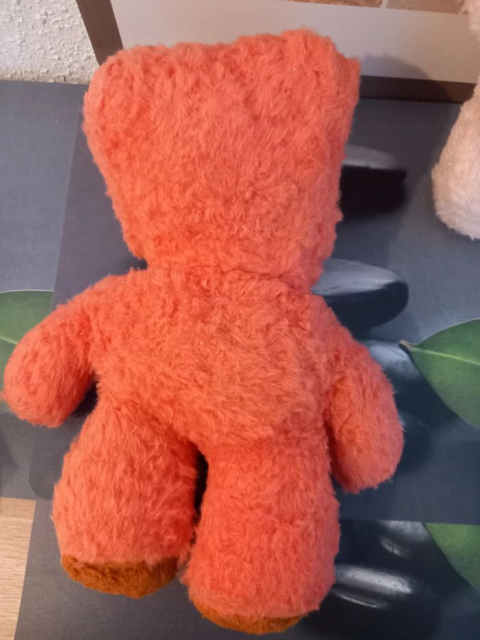 2 peluches vintages rose 29cm chamti pampers - photo numéro 5
