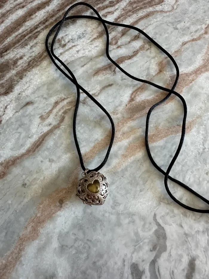 Bola de grossesse cœur en argent et laiton 💫