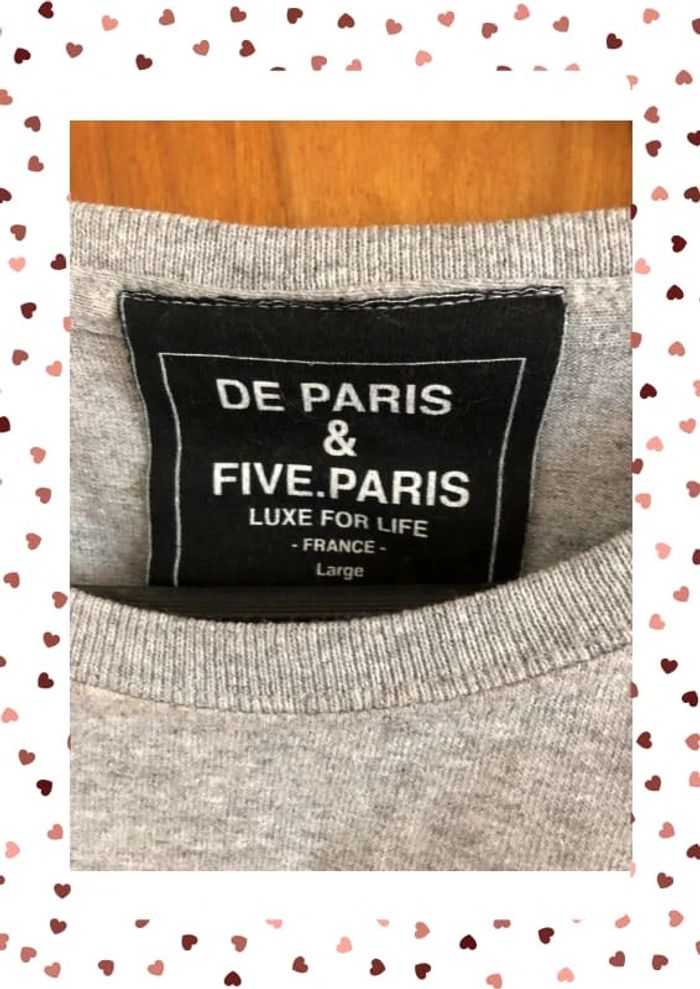 T-shirt gris 40 Meow De Paris & Five. Paris - photo numéro 3