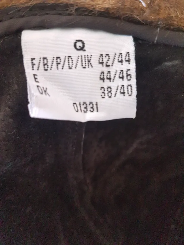 Veste croûte de cuir marron T 42/44 Neuve - photo numéro 3