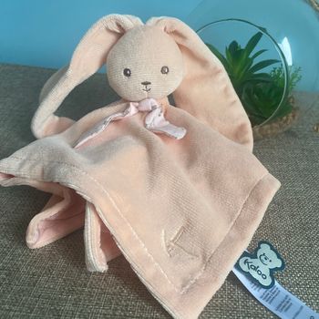 Doudou lapin plat kaloo rose