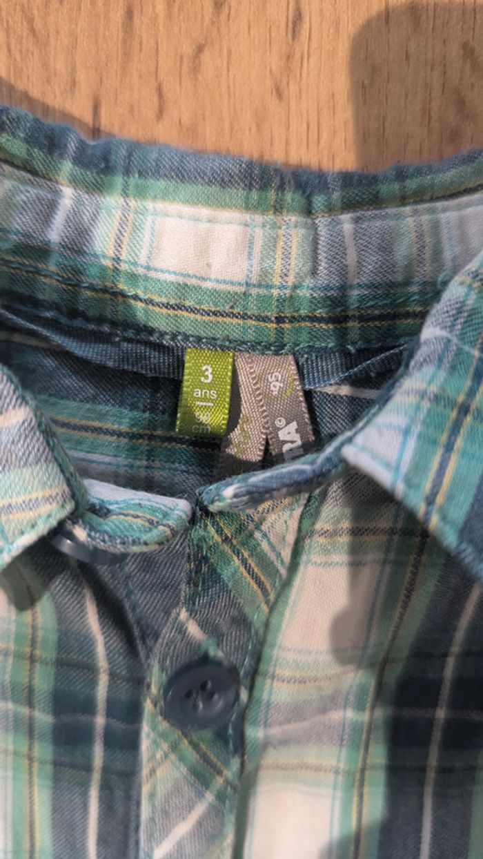 Chemise à carreaux - 3 ans - 98cm - photo numéro 2