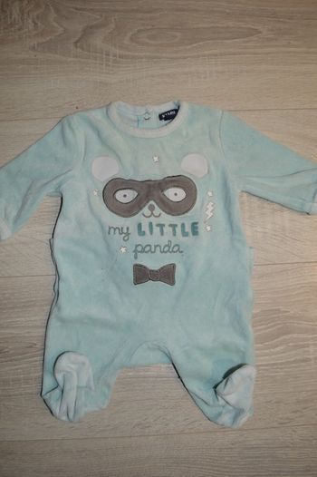 Pyjama velours mon petit panda Kiabi 1 mois