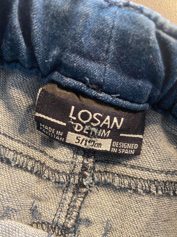 Short bermuda bleu denim Losan taille 5 ans - photo numéro 4