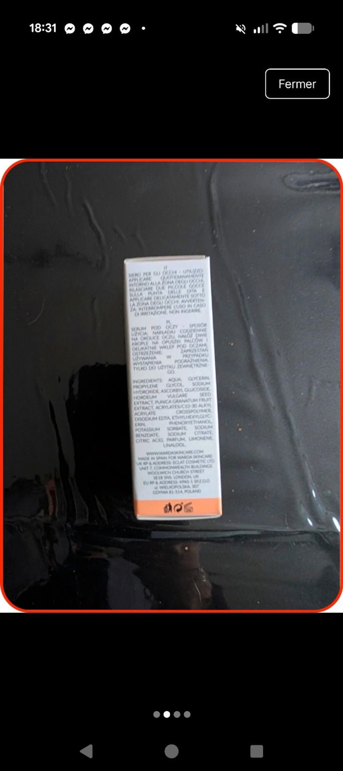 Sérum Contour des Yeux Vitamine C - Warda Skincare (Neuf - photo numéro 2