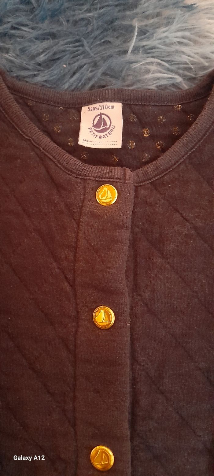 Veste Petit Bateau Bleu marine 5 ans - photo numéro 3