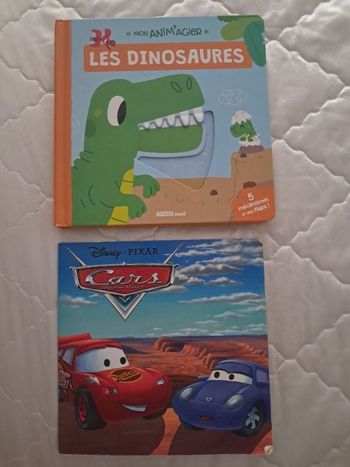 Lot de 2 livres thème Dinosaure et Cars