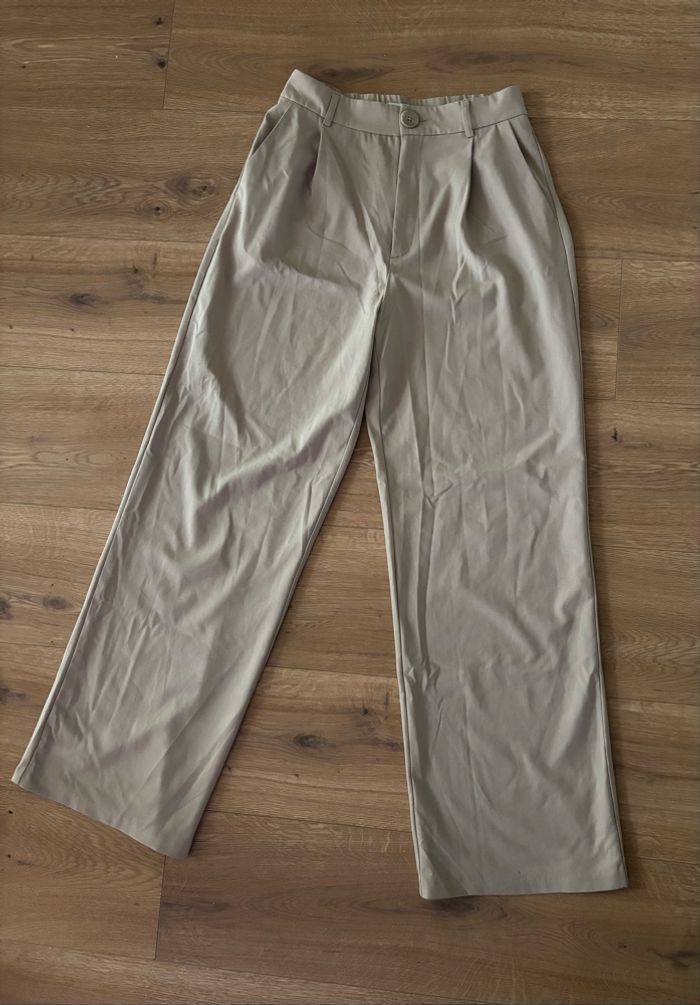 Pantalon à jambes larges beige/marron clair S/M - photo numéro 9