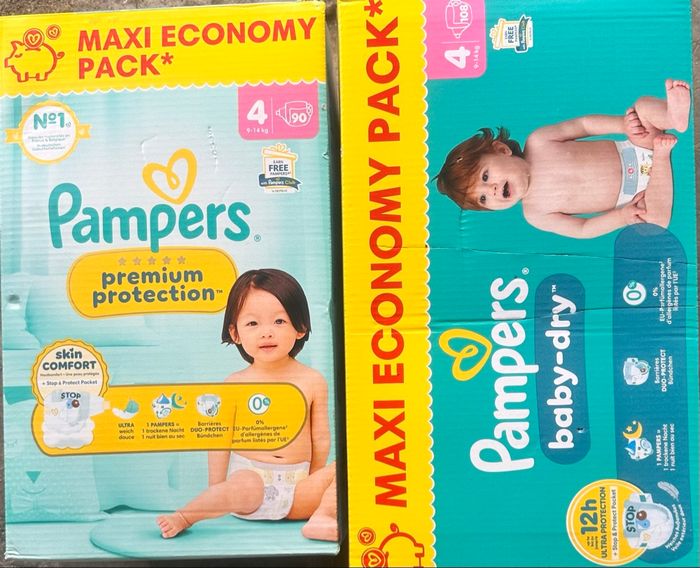 2 cartons de couches Pampers taille 4 - photo numéro 2