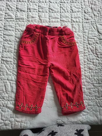 Pantalon 12 mois fille doublé pour hiver
