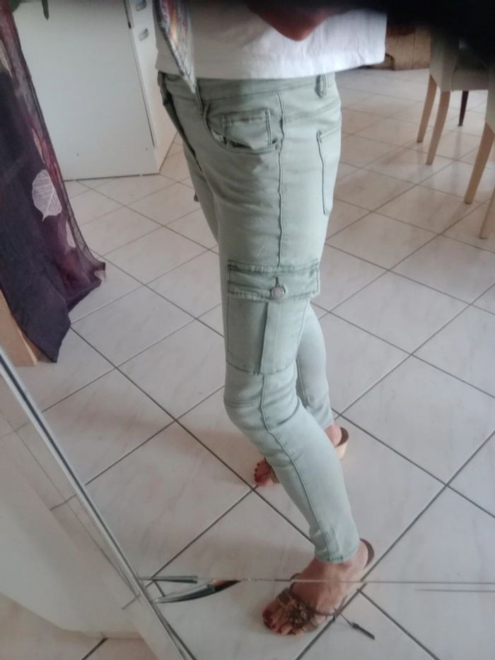 Pantalon femme 36 Street urban vert-de-gris c84 - photo numéro 7