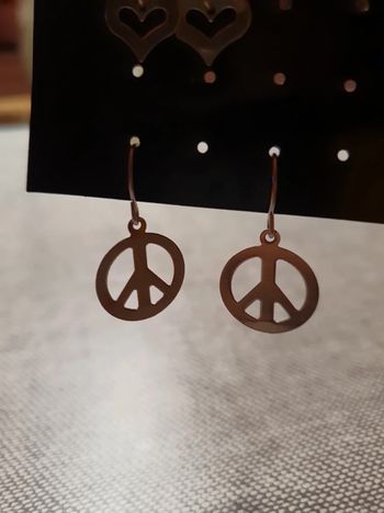Boucles d'oreilles Peace and Love
