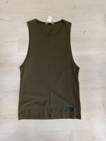 Débardeur homme uni kaki S ilannfive