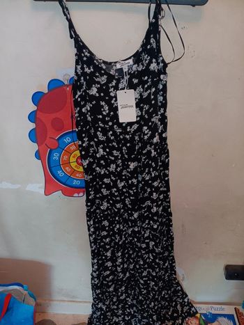 Longue robe style bohème noir et blanche bretelles par nœud jennyfer t.xs neuve pas.vinted go