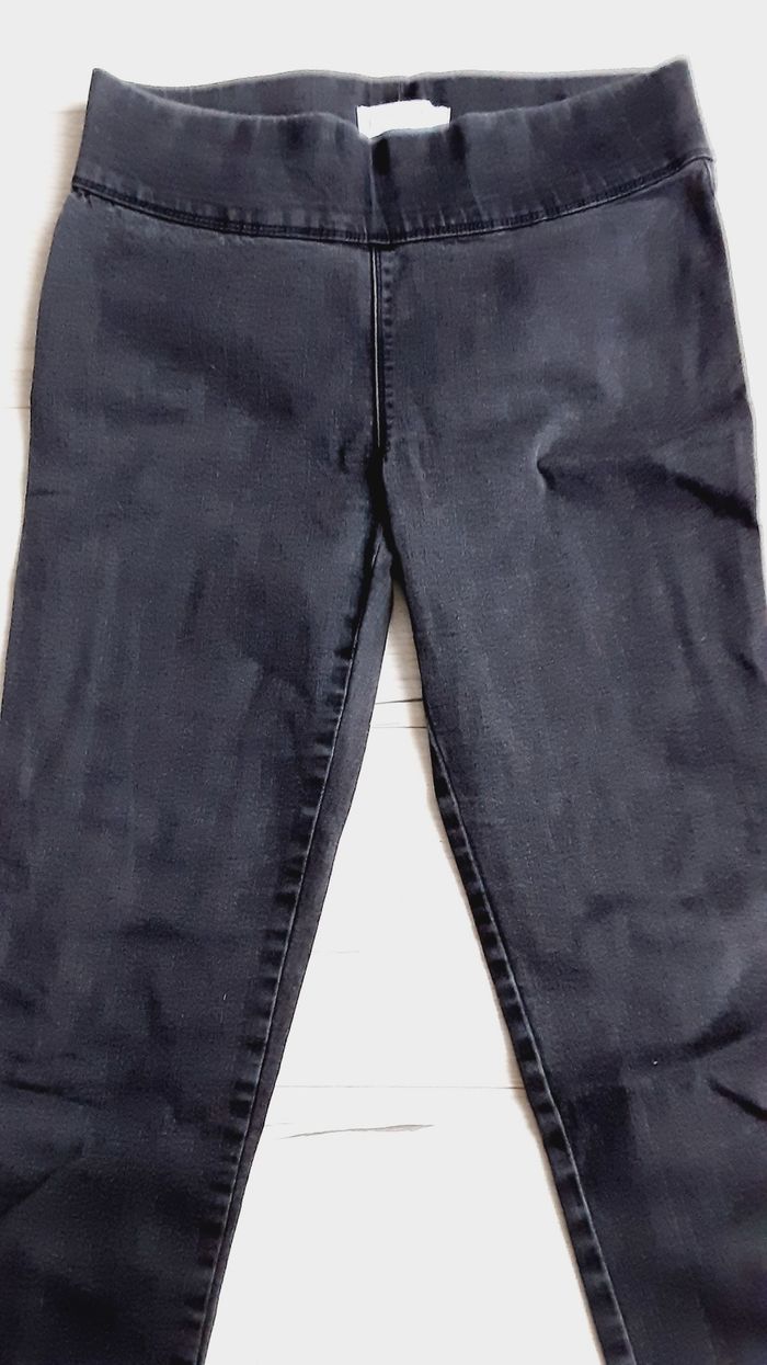 Vêtement femme pantalon type jean noir gris Mango taille 40 - photo numéro 2