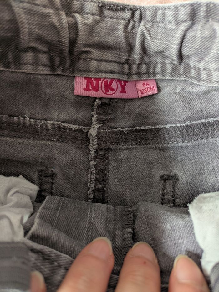 Jean fille gris 8 ans nky - photo numéro 2