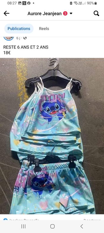 Ensemble 2 pièces 2 ans ou 6 ans