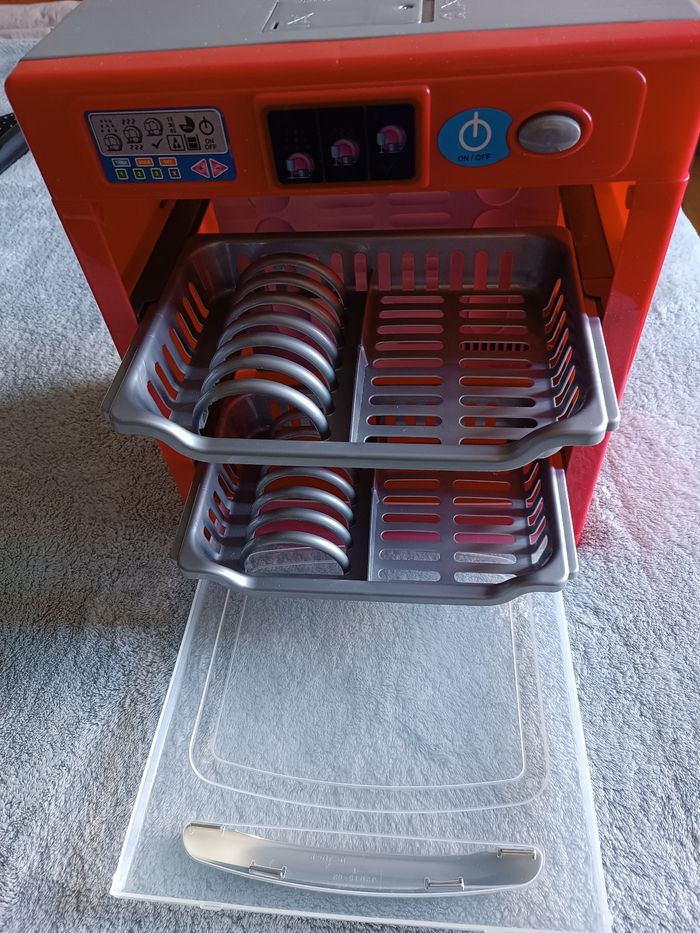 Lave-vaisselle jouet rouge avec effets sonores 🔴🍽️ - photo numéro 5