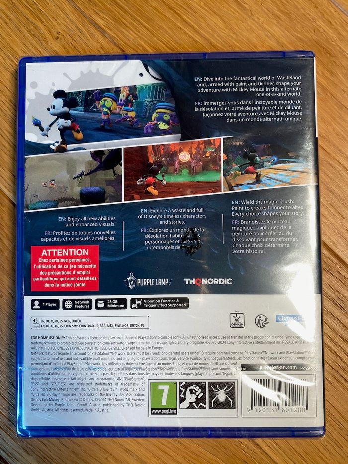 Disney Epic Mickey rebrushed - PS5 - jeu neuf sous blister - photo numéro 5