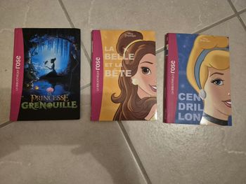Lot 3 livres disney Princesses bibliothèque rose