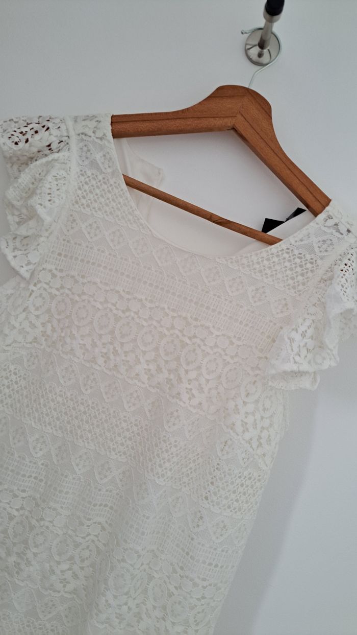 Robe blanche en dentelle Atmosphere - photo numéro 3