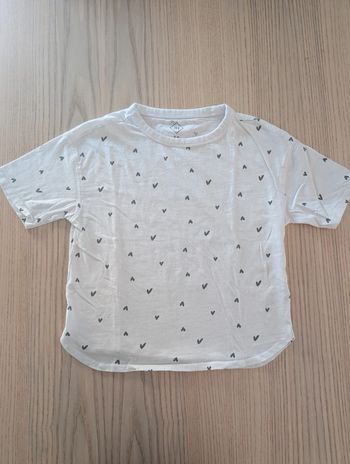 T-shirt manches courtes fille coeurs