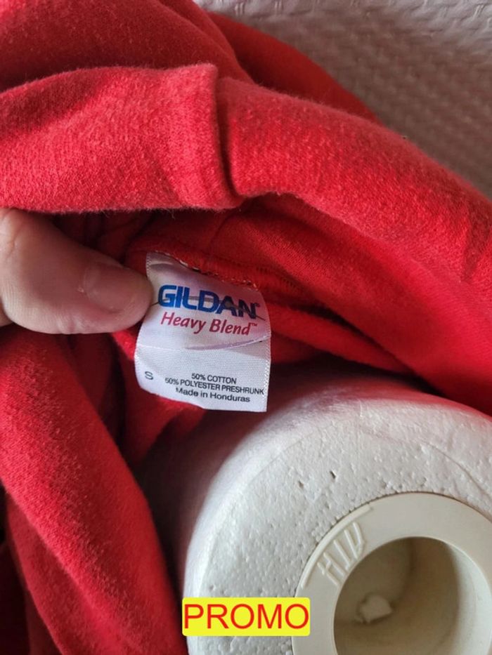 Magnifique sweat à capuche hoodie Gildan sport Us Vintage taille S Ref XXX93 - photo numéro 3